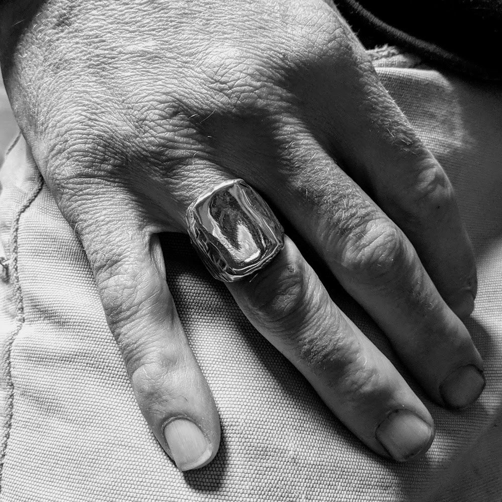 TALL HAND FORGED SIGNET