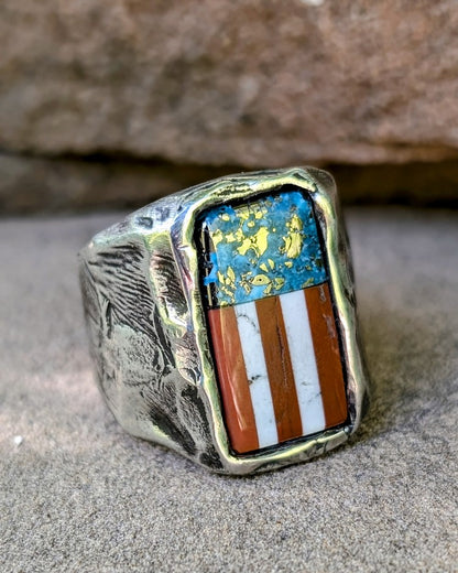 AMERICAN FLAG RING