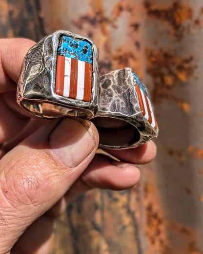 AMERICAN FLAG RING