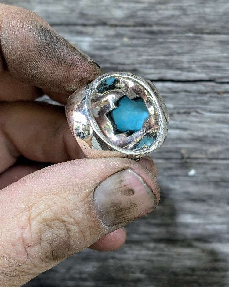 BLACKJACK TURQUOISE RING SZ 10