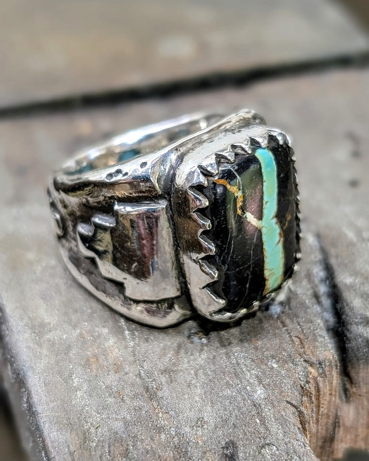 BLACKJACK TURQUOISE RING SZ 10